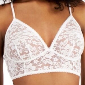 INC International Concepts Intimates Core Bralette Size WHITE Sze Large